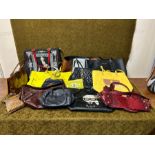 Collection of Calvin Klein, Karl Lagerfield, Lulu Guiness designer and other handbags