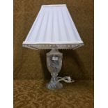 Large cut glass table lamp