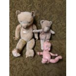 Early 20th century bears and dolls for restoration