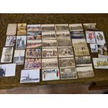 Vintage WWI Daily Mail battle and war scene postcards