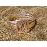 9ct gold gents ring 4.99g