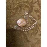 9ct gold Belcher chain and locket 10.56g