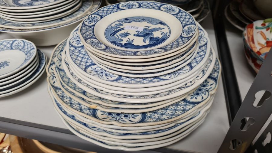 51 pieces Furnivals Old Chelsea blue and white tablewares - Image 5 of 7