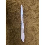 Silver bladed Mother of Pearl pocket knife