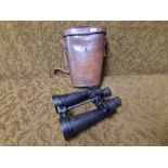 Pair of Barr & Stroud 7xCF41 military binoculars in leather case