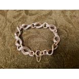 9ct gold bracelet rope link 28.8g