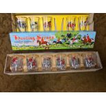 1960's hunting scene colour shot glasses