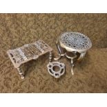 2 large heavy cast Victorian brass trivets