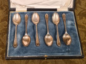 Set of 6 Henri Atkin silver teaspoons