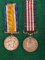 WWI medal pair awarded to Private T. Tooth, North N.R.