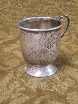 Small silver Christening cup