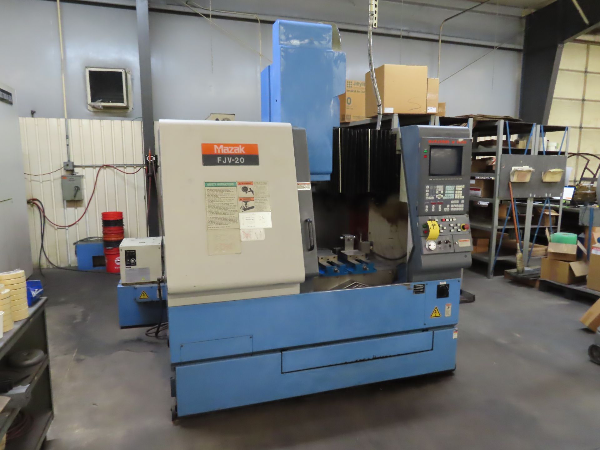 1995 MAZAK VERT. MACHINING CENTER, M# FJV-20, S/N 119923, MAZATROL M PLUS CONTROL, 18" X 32" TABLE,