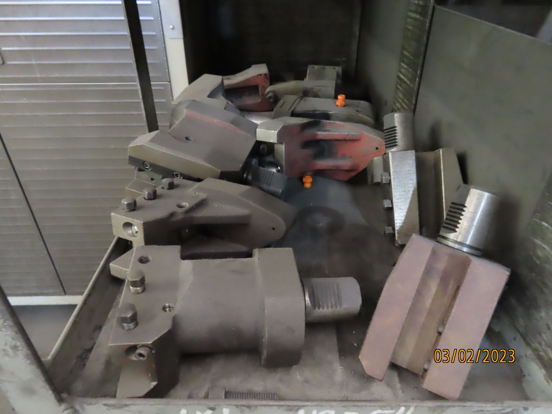 ROLLING CART W/MISC. MAZAK CNC LATHE TOOLING & ACCESS. - Image 3 of 3