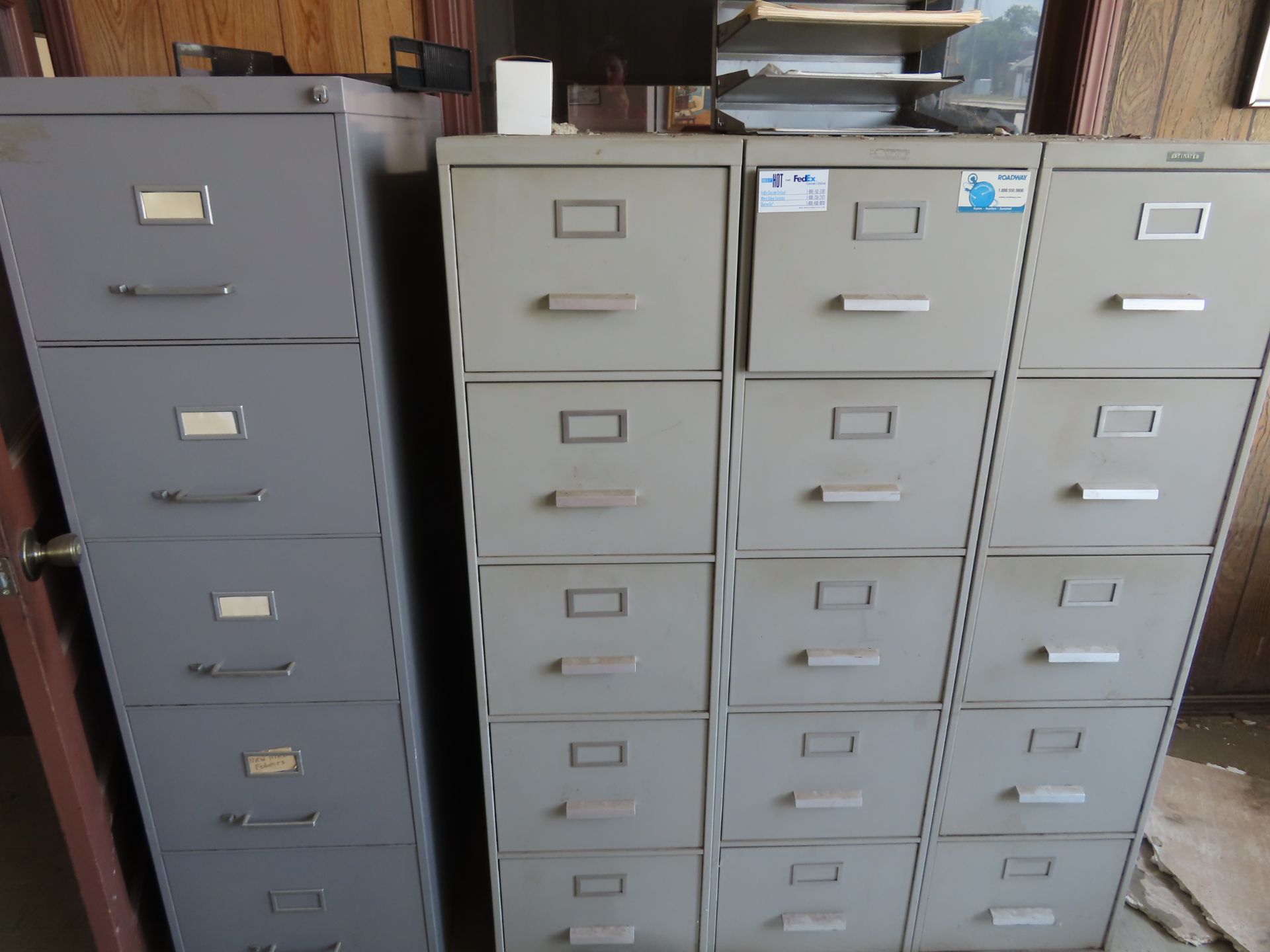 CONTENTS OF (5) OFFICES - REFRIG., MULTIPLE FILE CABINETS, CREDENZAS, FORMICA TOP DESKS, PERSONAL PR - Image 8 of 10