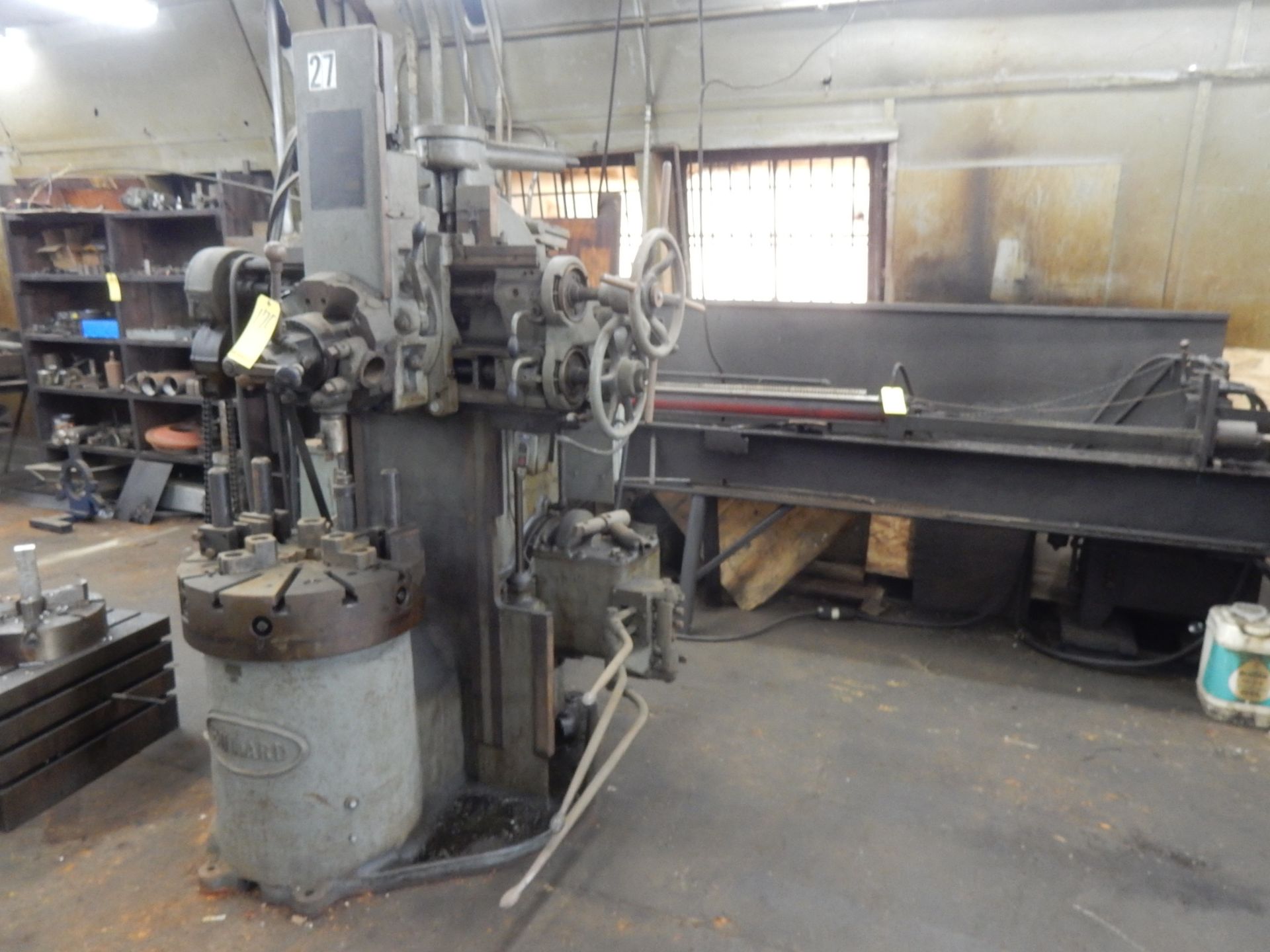 BULLARD 36" VERT. TURRET LATHE, S/N 11302, 24" 3-JAW CHUCK (MOTOR IS REMOVED)BLDG: 1 - BULLARD 36" V