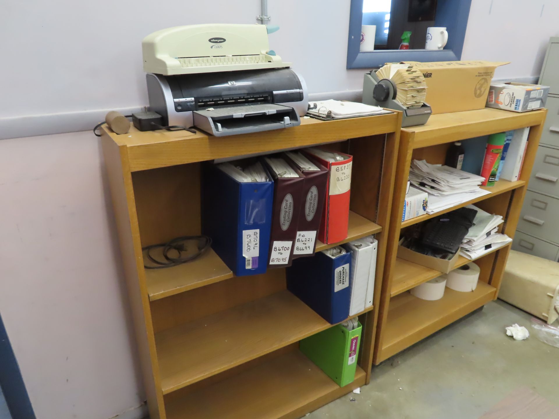 CONTENTS OF (5) OFFICES - REFRIG., MULTIPLE FILE CABINETS, CREDENZAS, FORMICA TOP DESKS, PERSONAL PR - Image 6 of 10