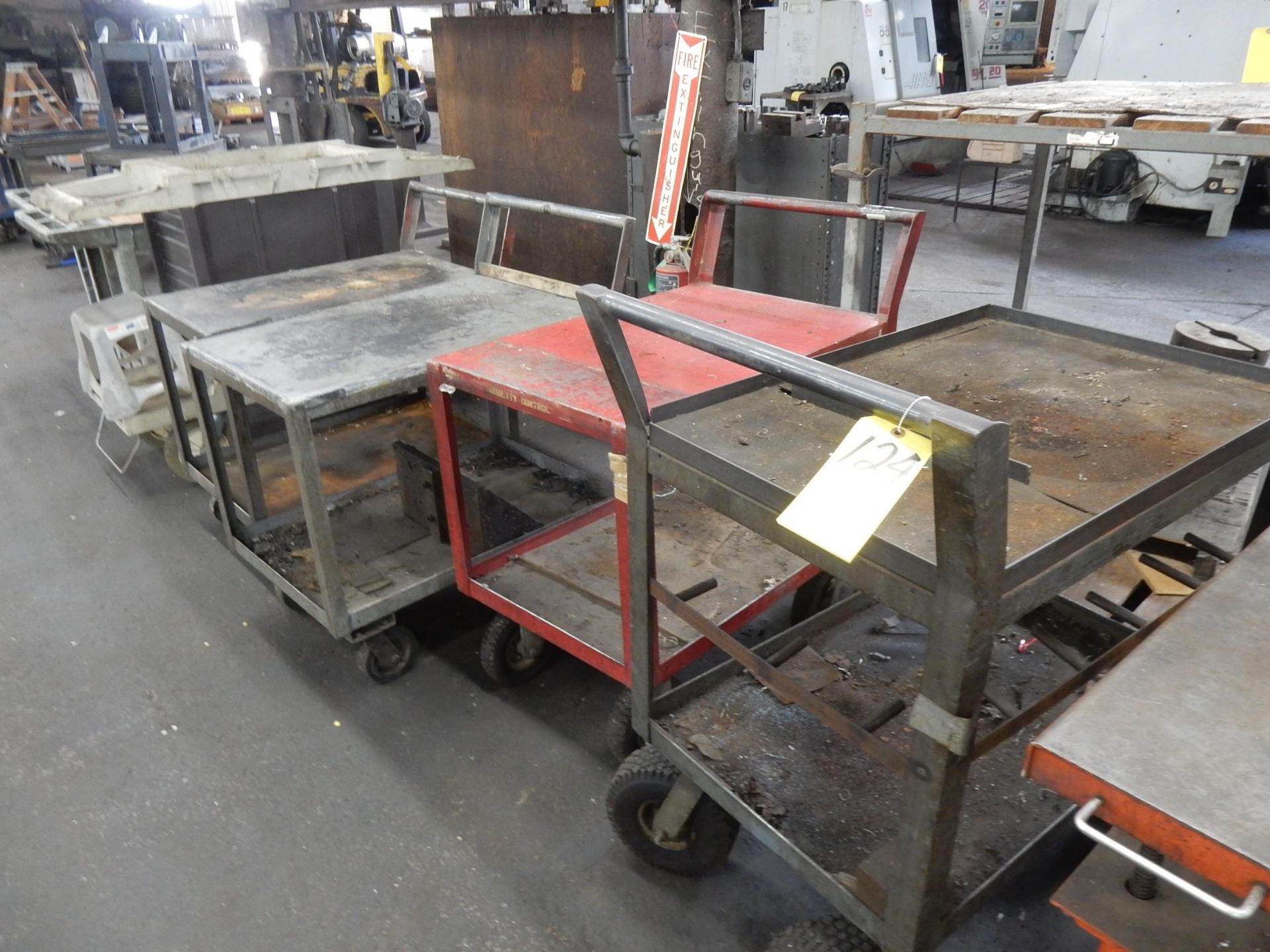 LOT (6) METAL & POLY 4-WHEEL SHOP CARTSBLDG: 1 - LOT (6) METAL & POLY 4-WHEEL SHOP CARTS