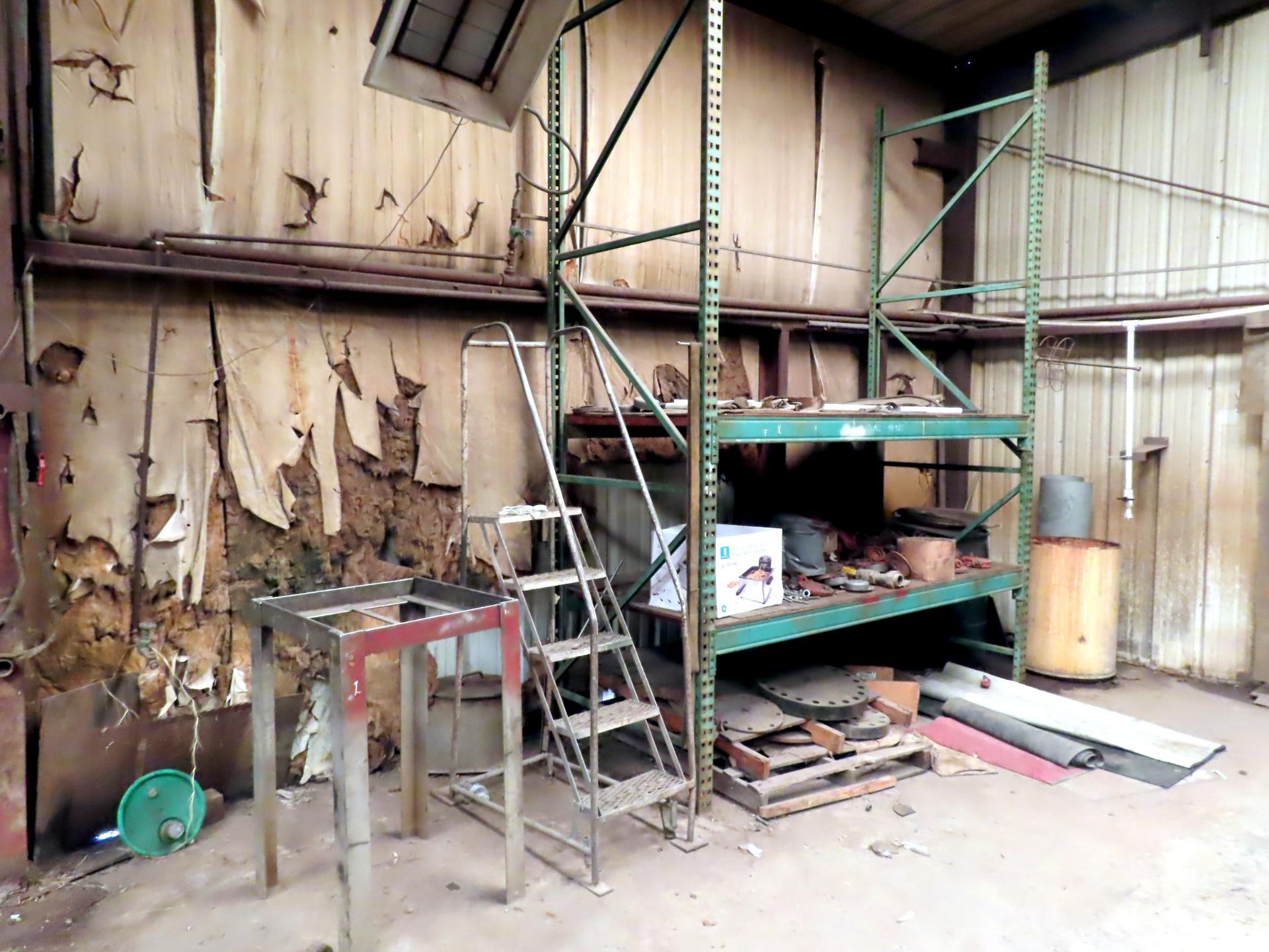 REMAINING CONTENTS IN ROOM - (3) PALLET RACK SECTIONS, FLOOR & PEDESTAL FANS, HYDRO TEST FLANGES, RO - Image 7 of 11