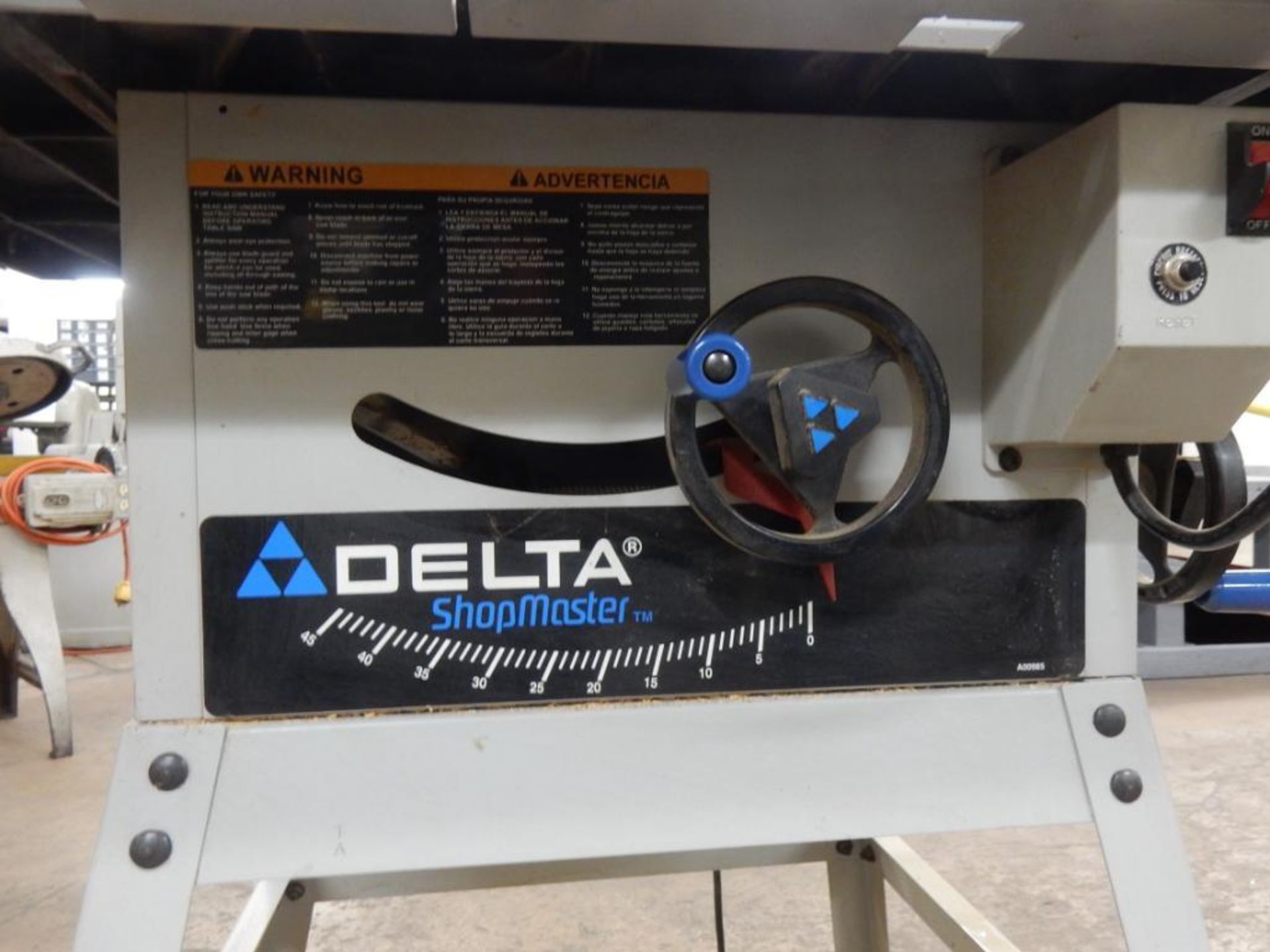 DELTA M# TS350 SHOPMASTER 10" TABLE SAW, S/N 013030 - Image 2 of 4