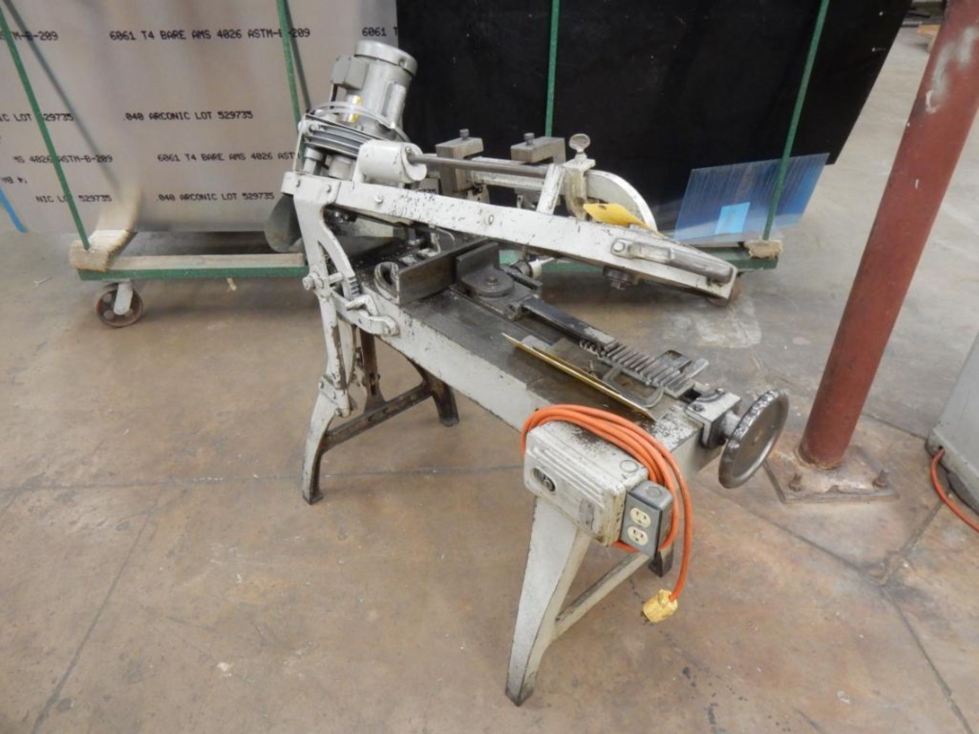 WELLS M# 5M HORIZ. BANDSAW, S/N 6487, MANUAL CLAMP & FEED - Image 2 of 2