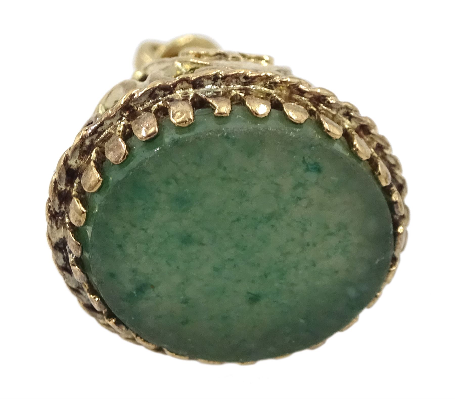 Victorian 9ct gold bloodstone swivel fob - Image 2 of 2