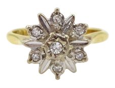 18ct gold diamond cluster ring