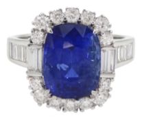 18ct white gold sapphire and diamond ring