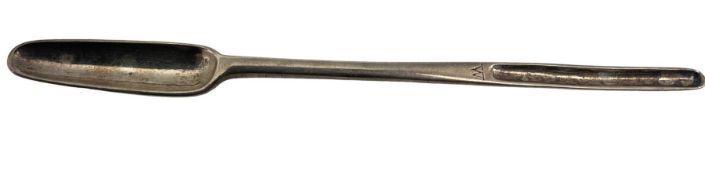 George I silver marrow scoop engraved with the initial 'W' L21cm London 1720 Maker Samuel Hitchcock