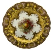 Early 20th century Royal Worcester cabinet plate by Richard Sebright