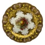 Early 20th century Royal Worcester cabinet plate by Richard Sebright