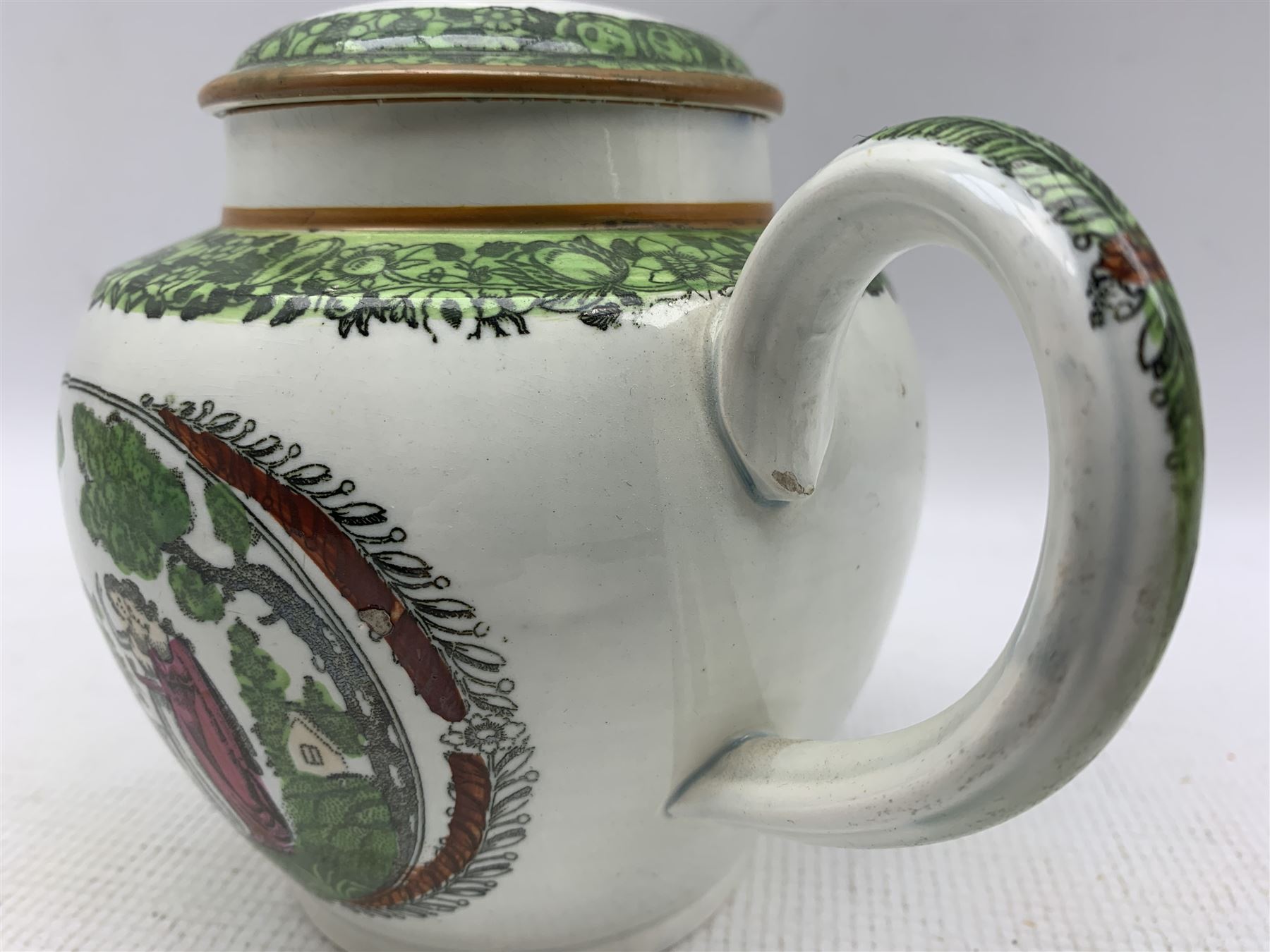 18th century English globular teapot - Image 8 of 9