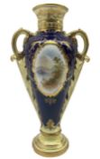 Early 20th century Coalport twin handled vase