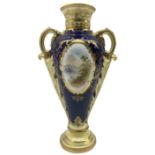 Early 20th century Coalport twin handled vase