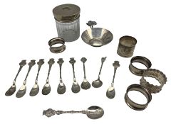 Set of eight Dutch souvenir spoons