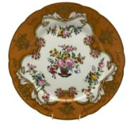 William IV Rockingham porcelain cabinet plate c.1831-1842