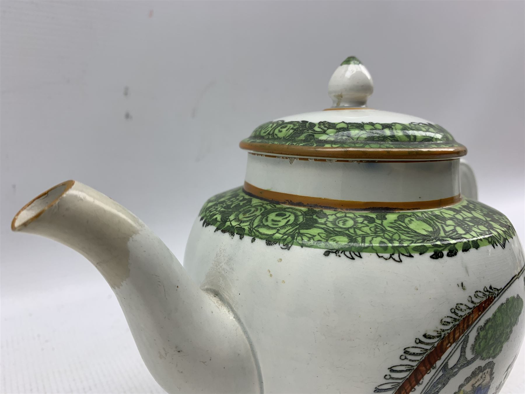 18th century English globular teapot - Image 5 of 9