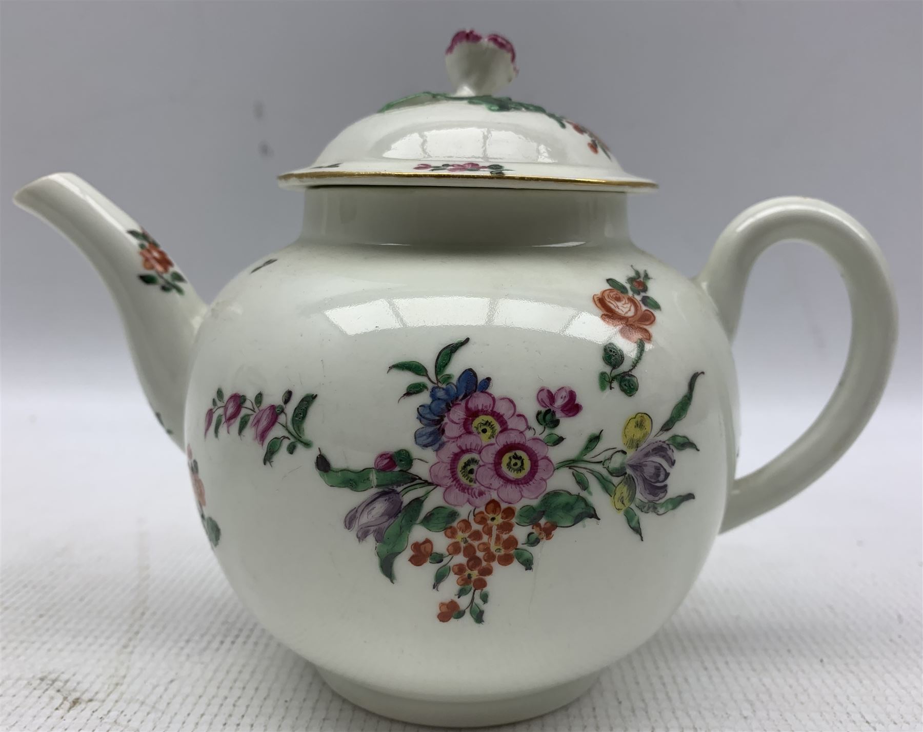 18th century English globular teapot - Image 2 of 9