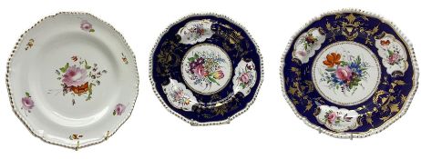 Pair of early 19th century Derby plates