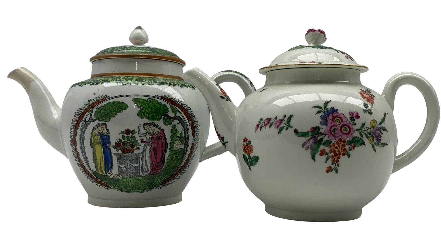 18th century English globular teapot