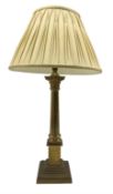 Laura Ashley brass Corinthian Column table lamp with shade