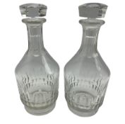 Pair of Baccarat crystal decanters in the Canterbury pattern