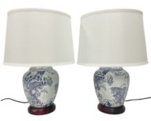 Pair of lamps of baluster form