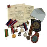 Group of four WWII medals to LieutenantJ Wood comprising 1939-45 Star