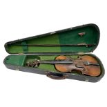3/4 size violin with two piece back