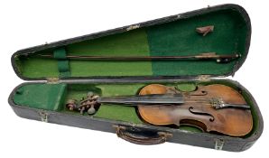 3/4 size violin with two piece back