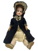 Armand Marseille 390 doll bisque headed doll with sleeping blue eyes
