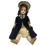 Armand Marseille 390 doll bisque headed doll with sleeping blue eyes