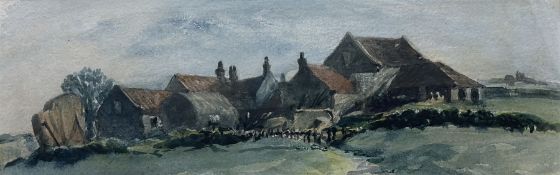 George Weatherill (British 1810-1890): 'A Farm at Twilight'