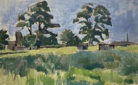 Douglas Frederick Pittuck (British 1911-1993): 'Fields Near Barnard Castle'