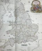 John Rocque (French/British c1704-1762): 'England and Wales drawn from the most accurate surveys con